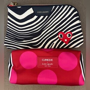 Estee Lauder x Quentin Jones and Kate Spade x Clinique cosmetic bags